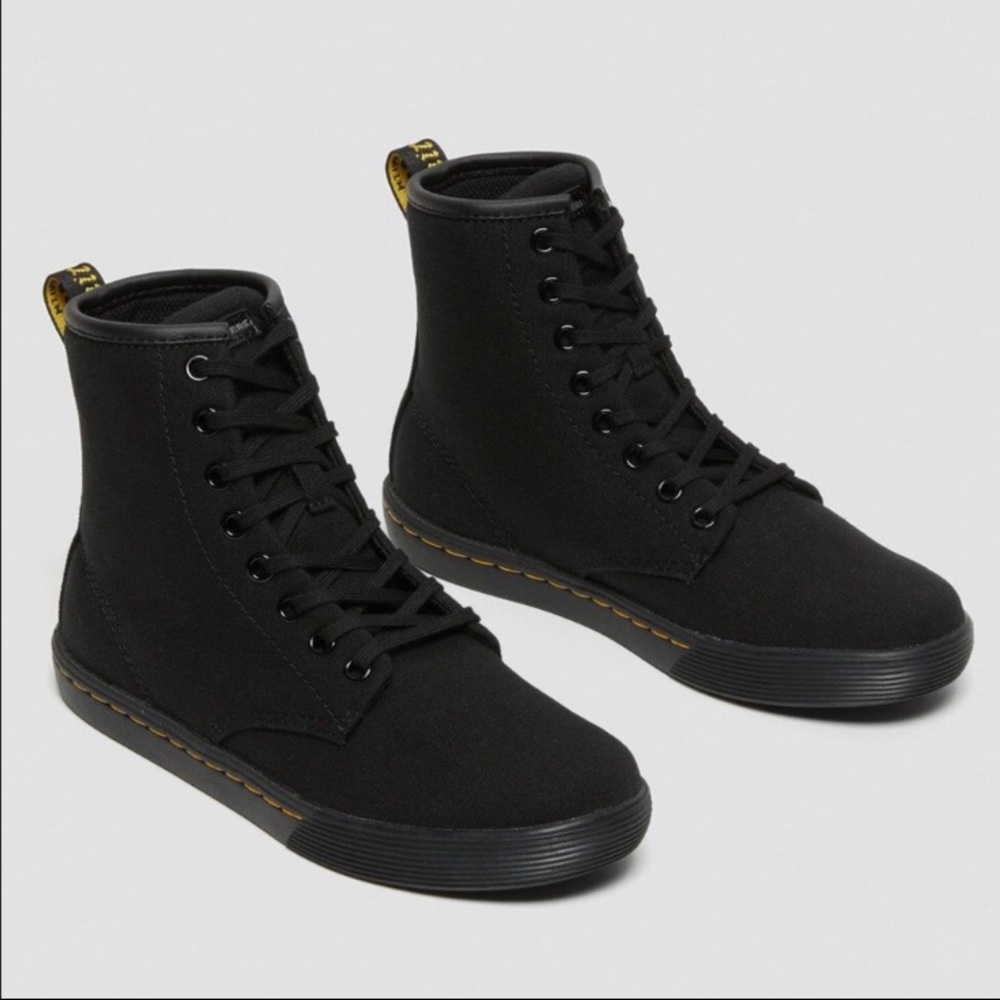 Dr Martens Black Canvas Sheridan Boots